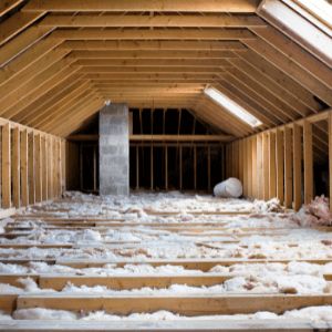 roof installation - Tips for Preparing Your Home for a New Roof Installation - attic with insulation