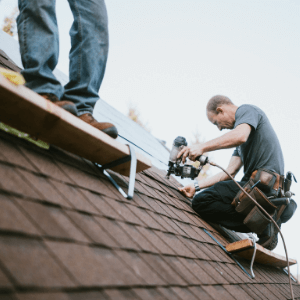 roofer recommendations - Looking for Roofer Recommendations Welland - Here's What You Should Look For! - 2 roofers working on a steep roof of asphalt tiles